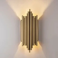 Lampada da Parete oro Attacco e 14 max 40 w Indoor, Materiale Aplique in Metallo - Ceranova