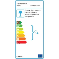 Lampada da Parete oro Bianco Necessarie 2 Lampadine Attacco e14, Indoor - Taroud