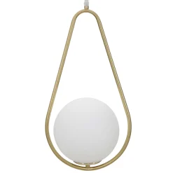 Lampada da Soffitto oro Bianco Necessarie 4 Lampadine Colore Struttura Bianco, Materiale Struttura in Vetro - Dariniti