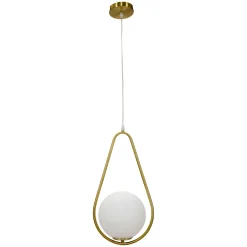 Lampada da Soffitto oro Bianco Necessarie 4 Lampadine Colore Struttura Bianco, Materiale Struttura in Vetro - Dariniti
