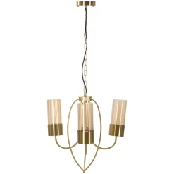 Lampada da Soffitto oro Necessarie 3 Lampadine Materiale Struttura in Vetro, - Darona