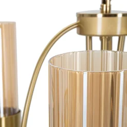 Lampada da Soffitto oro Necessarie 5 Lampadine Materiale Struttura in Vetro, - Famidame