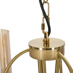 Lampada da Soffitto oro Necessarie 5 Lampadine Materiale Struttura in Vetro, - Famidame