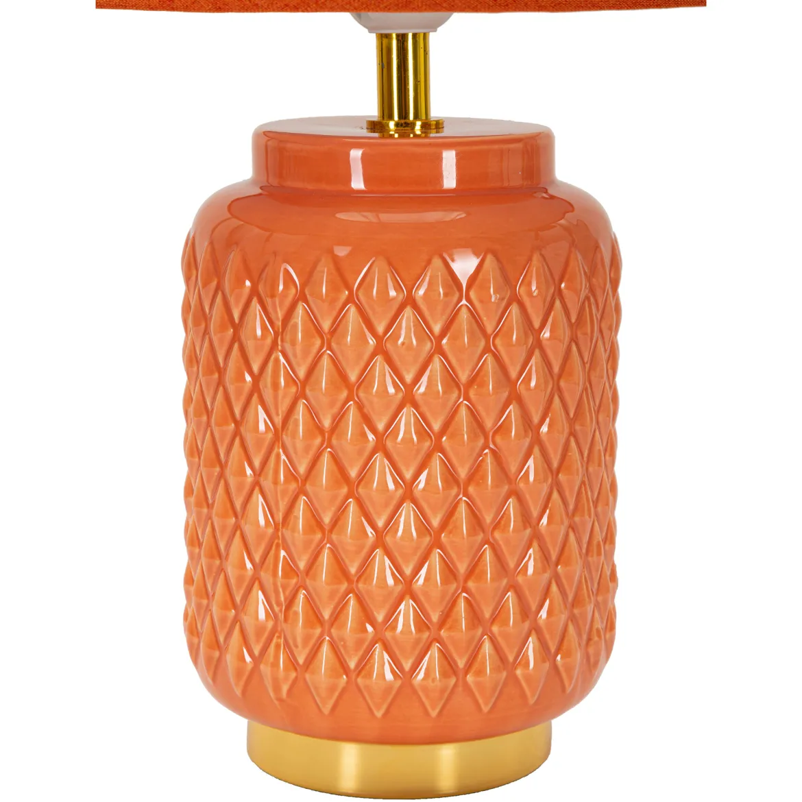 Lampada da Tavolo Arancione oro Necessaria 1 Lampadina Attacco e27, Paralume - Cordov