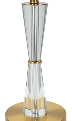 Lampada da tavolo Arriccio, 30x30 h56 cm, Bianco e Oro