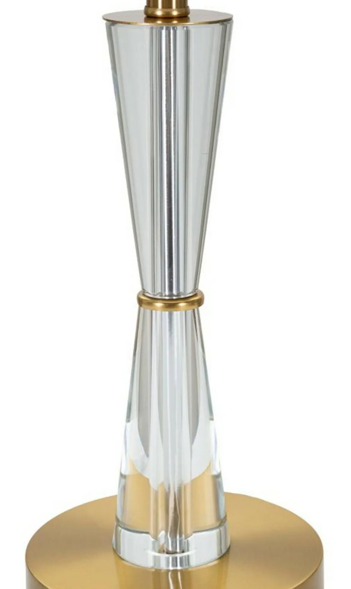 Lampada da tavolo Arriccio, 30x30 h56 cm, Bianco e Oro
