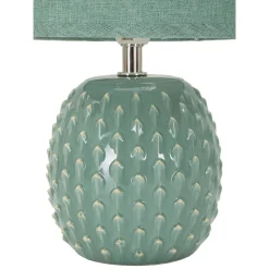 Lampada da Tavolo Azzurro Turchese Necessaria 1 Lampadina Attacco e14, Paralume - Ketchi