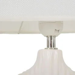 Lampada da Tavolo Bianco Necessaria 1 Lampadina Attacco e14, Paralume - Mirny