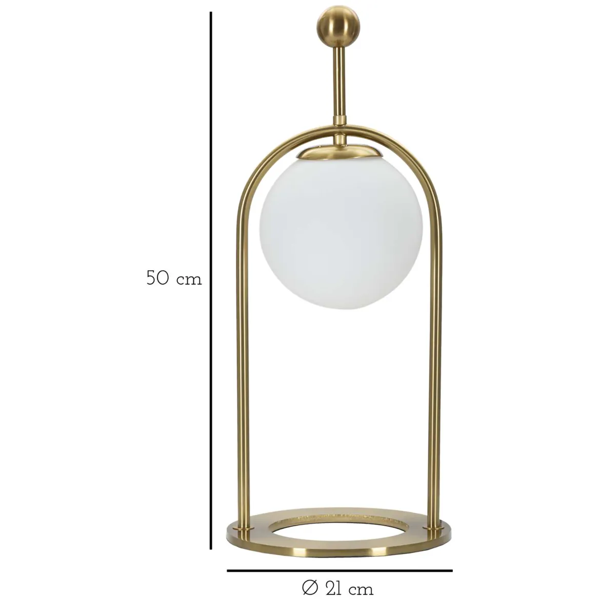Lampada da Tavolo Bianco Opaco oro Necessaria 1 Lampadina Attacco e14, Interruttore Manuale - Andong
