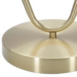 Lampada da Tavolo Bianco oro Necessaria 1 Lampadina Attacco e14, Interruttore Manuale - Basomo