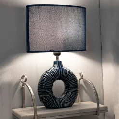 Lampada da Tavolo blu Necessaria 1 Lampadina Attacco e14, Paralume - Mirny