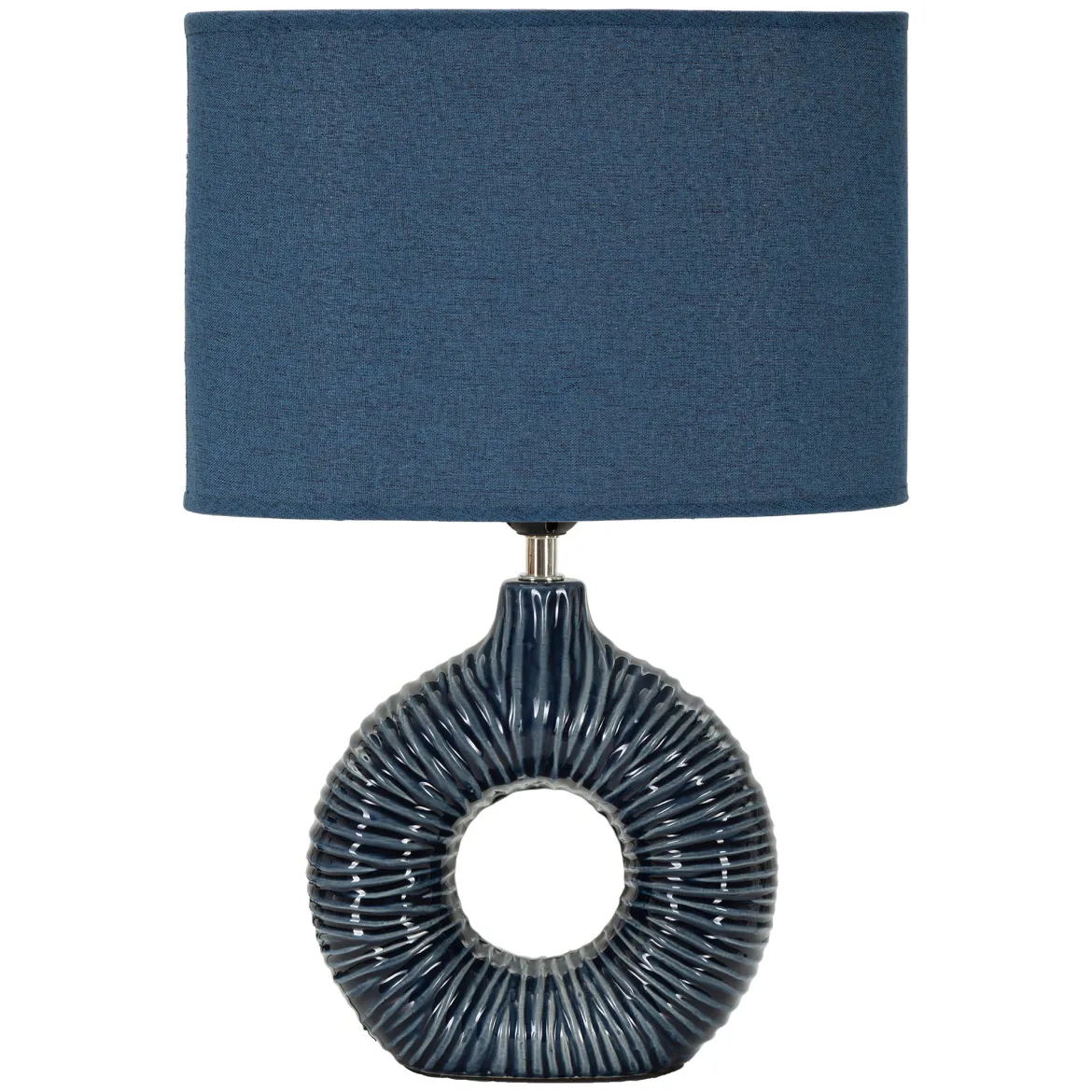 Lampada da Tavolo blu Necessaria 1 Lampadina Attacco e14, Paralume - Mirny