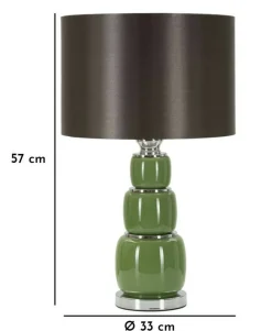 Lampada da tavolo Castino, 33x33 h57 cm, Bianco e Grigio