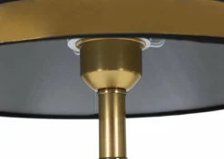 Lampada da tavolo Grattage, 28x28 h50 cm, Nero e Oro