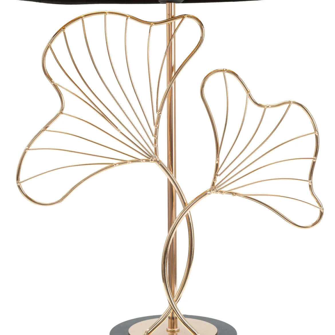 Lampada da Tavolo Nero oro Necessaria 1 Lampadina Attacco e27, Paralume - Hida