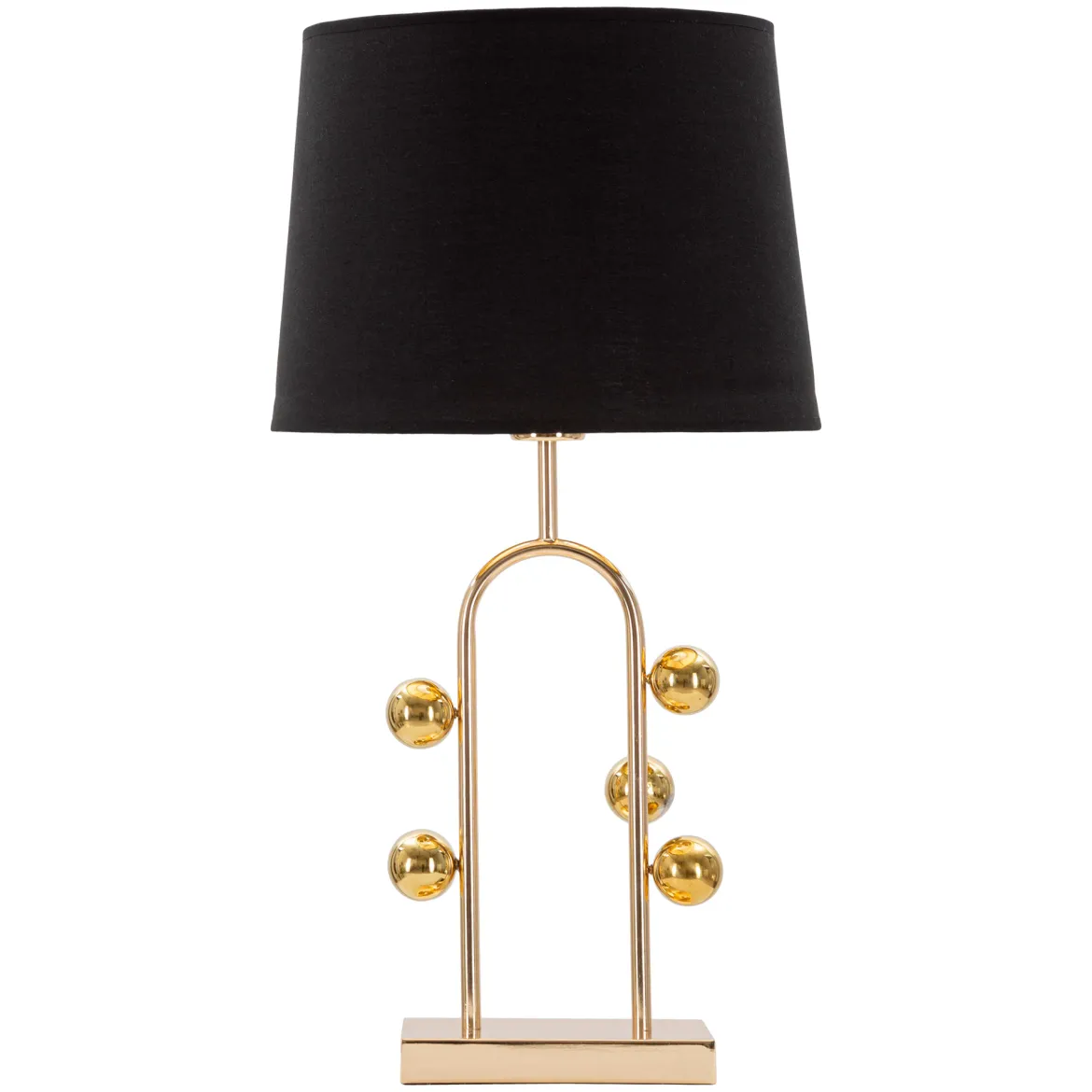 Lampada da Tavolo oro Nero Necessaria 1 Lampadina Attacco e27, Paralume - Babarora
