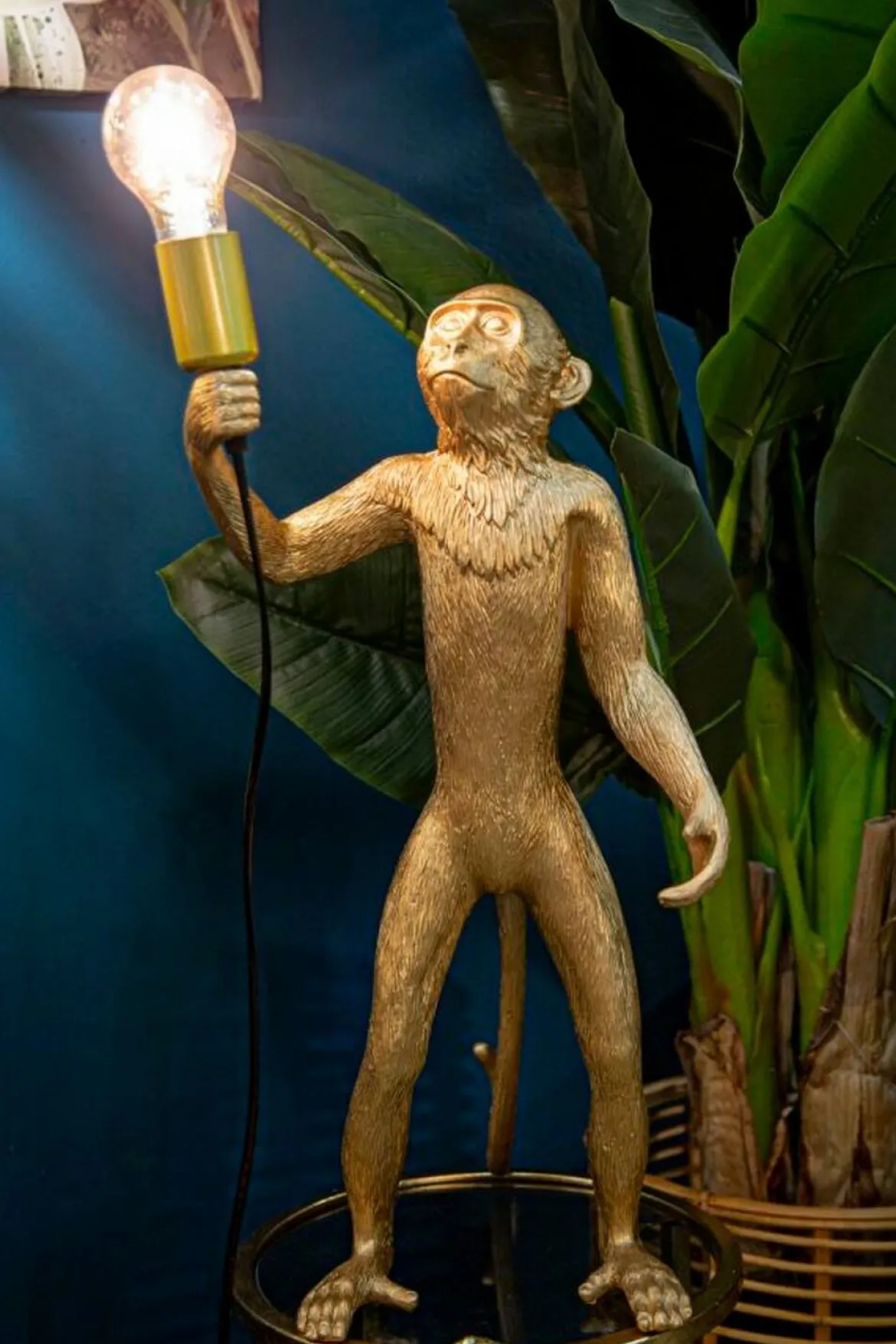 Lampada da tavolo Piet, 26x34 h55 cm, Oro