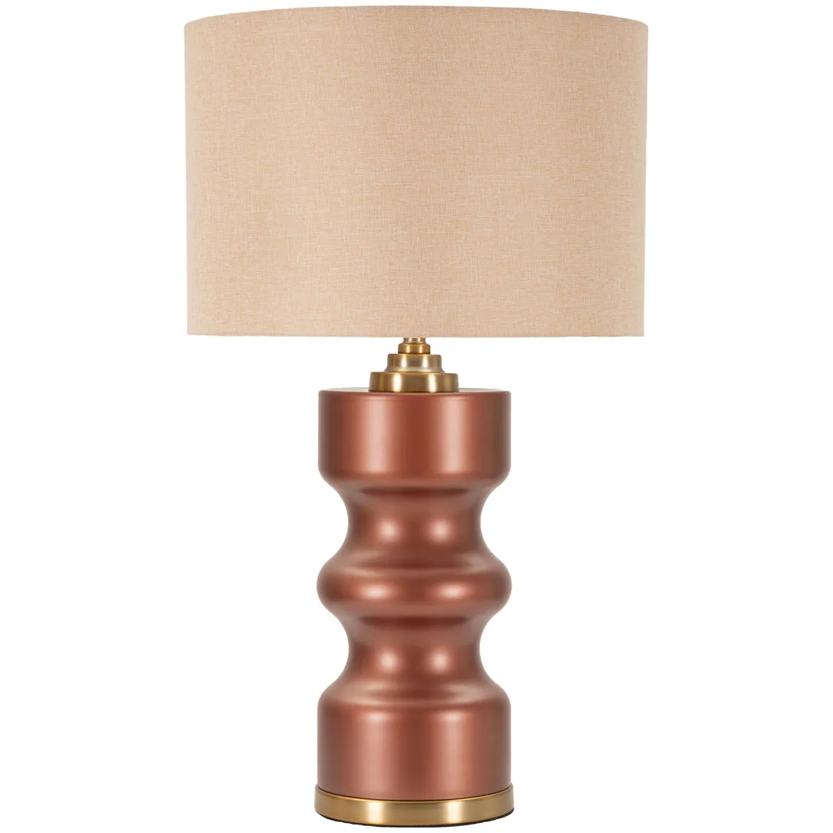 Lampada da Tavolo Rosa Marrone Necessaria 1 Lampadina Attacco e27, Paralume - Dabame