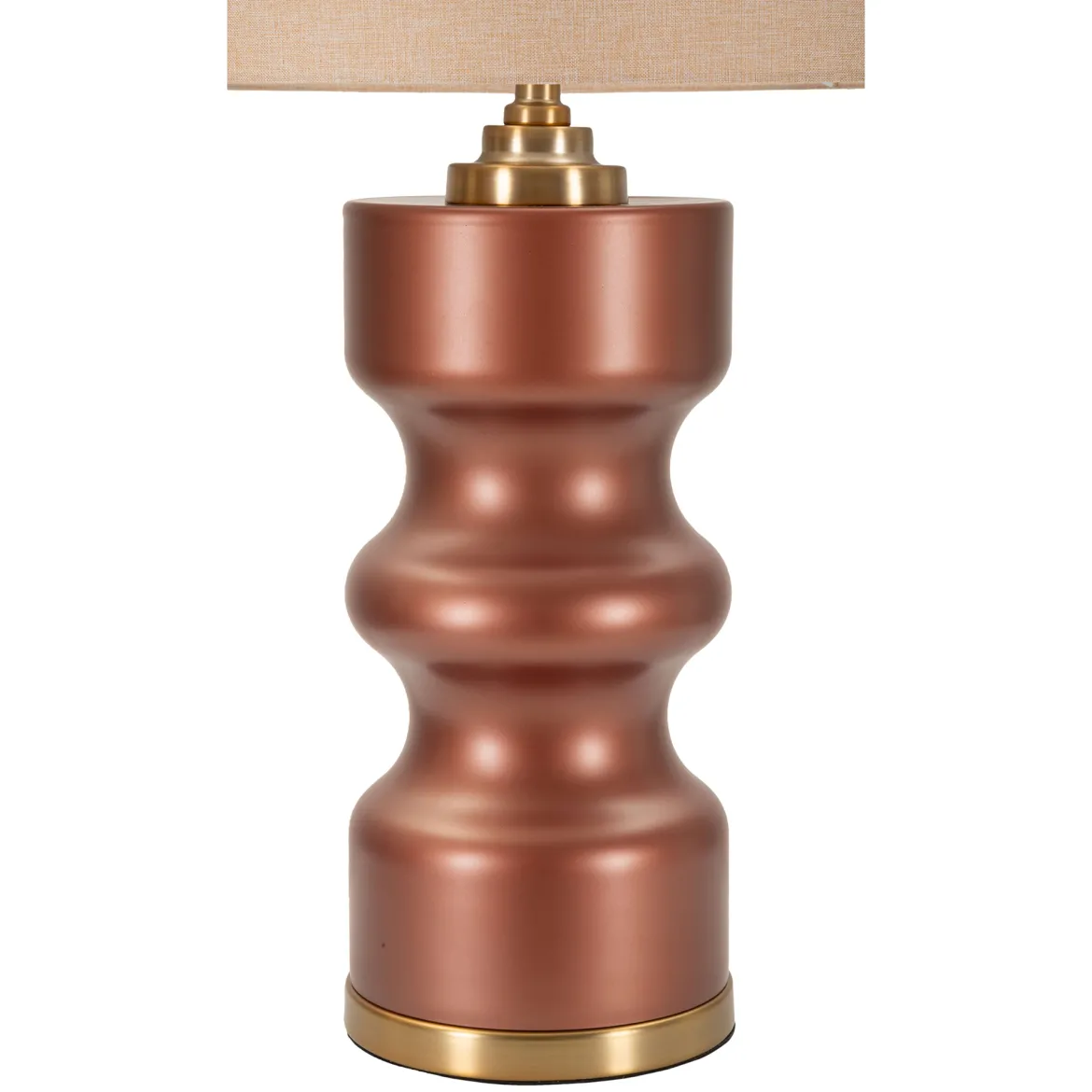 Lampada da Tavolo Rosa Marrone Necessaria 1 Lampadina Attacco e27, Paralume - Dabame