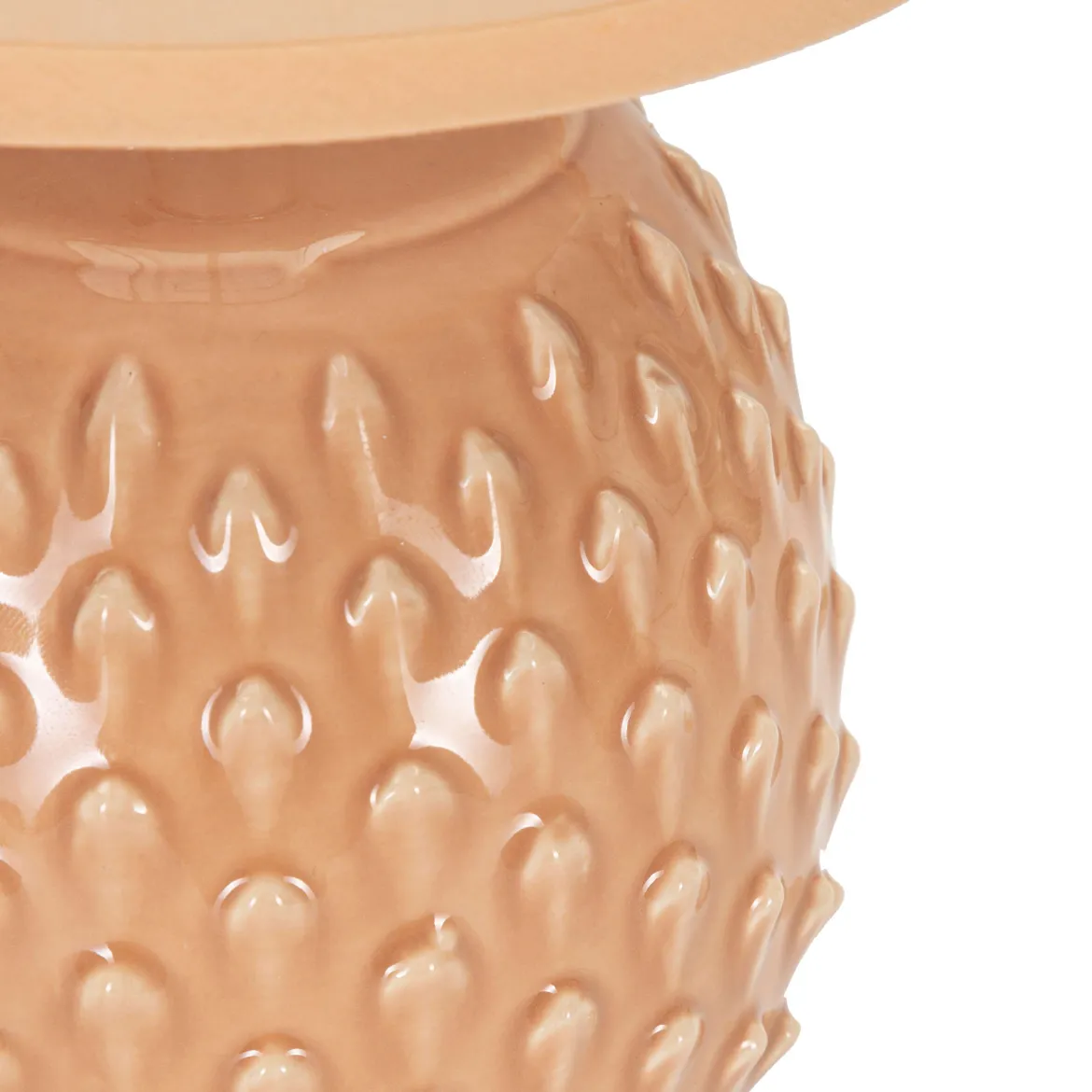 Lampada da Tavolo Rosa Necessaria 1 Lampadina Attacco e14, Paralume - Ketchi