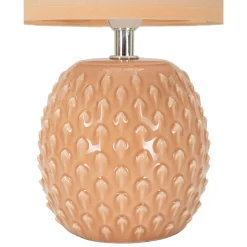 Lampada da Tavolo Rosa Necessaria 1 Lampadina Attacco e14, Paralume - Ketchi