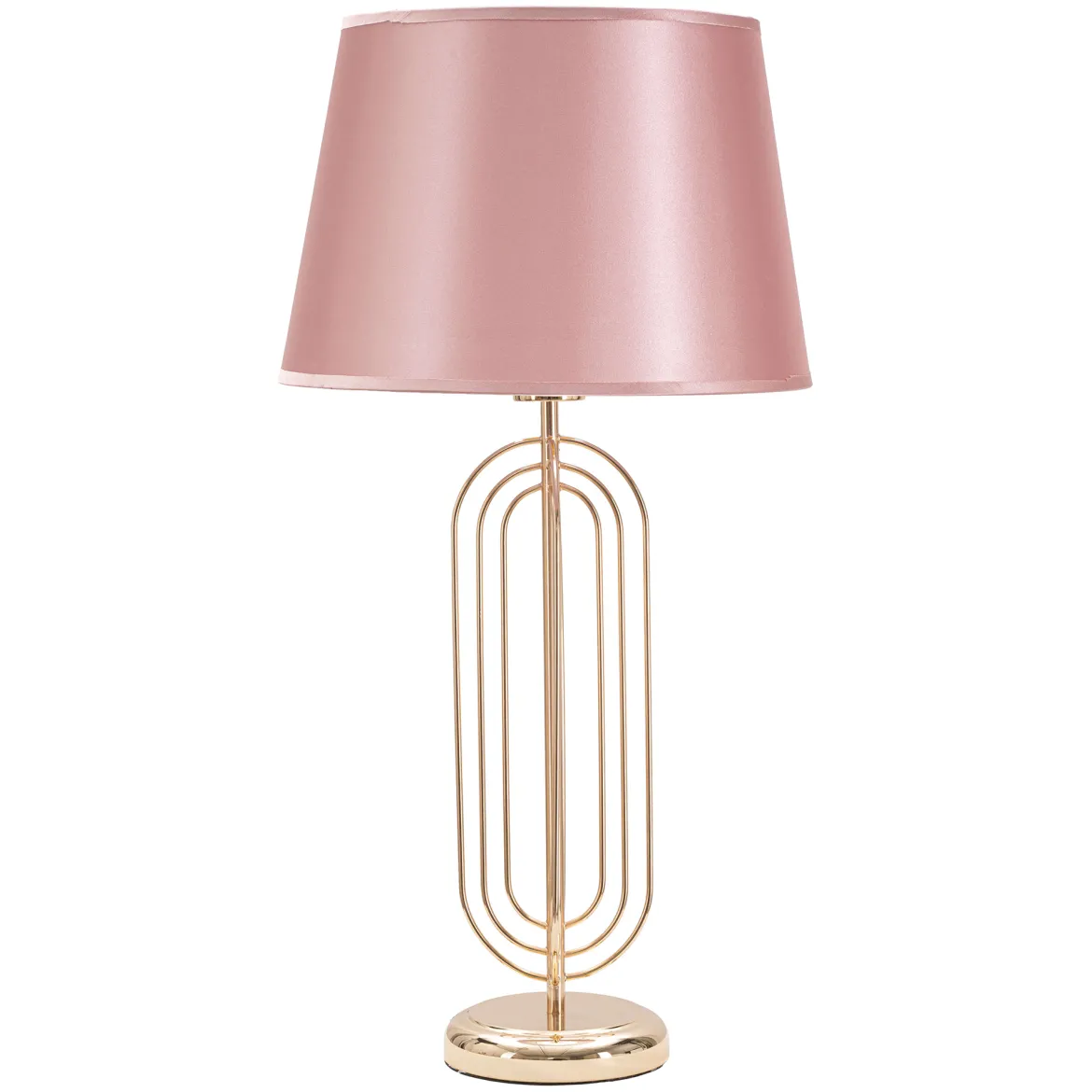 Lampada da Tavolo Rosa oro Necessaria 1 Lampadina Paralume, Attacco e27 - Khajur