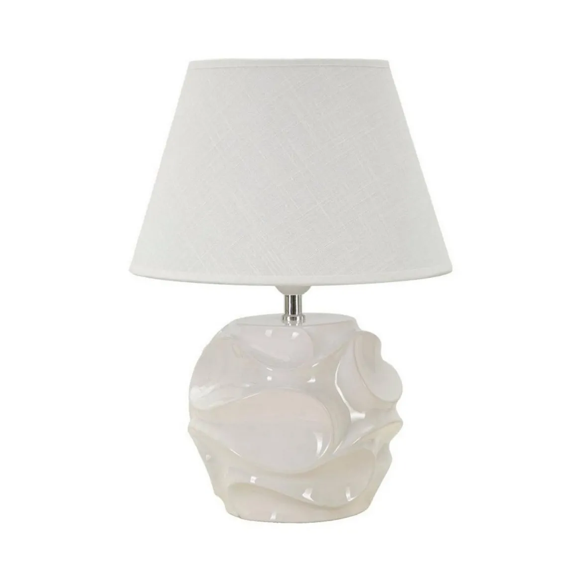 Lampada da tavolo Stencil, Bianco, 30x30 h42 cm