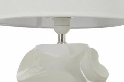 Lampada da tavolo Stencil, Bianco, 30x30 h42 cm