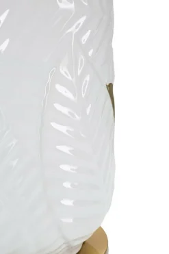 Lampada da tavolo Trompe, 40x40 h70 cm, Bianco e Oro