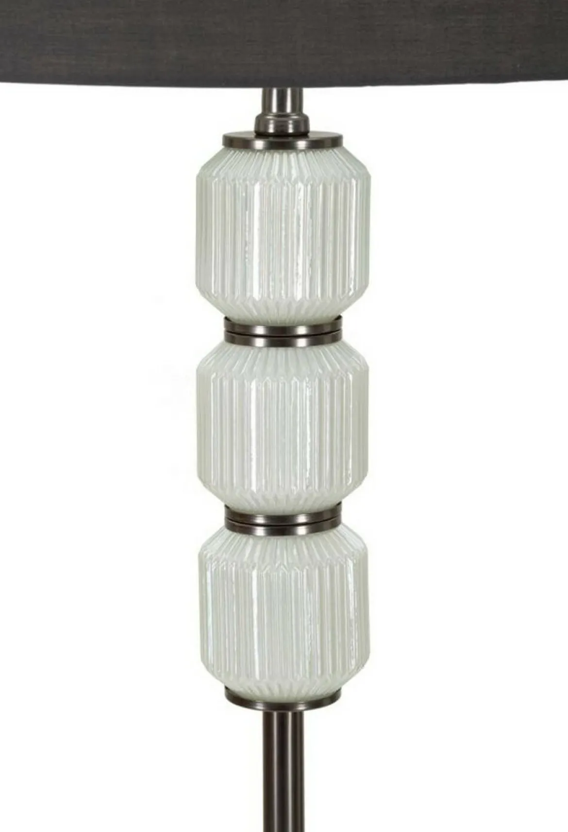 Lampada da terra Andevenno, 43x43 h163 cm, Bianco e Grigio