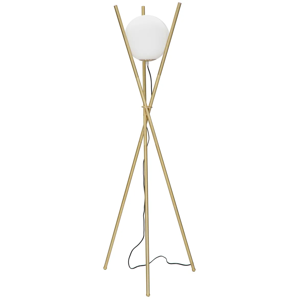 Lampada da Terra Bianco oro Necessaria 1 Lampadina Attacco e27, Interruttore Pedaliera - Douz