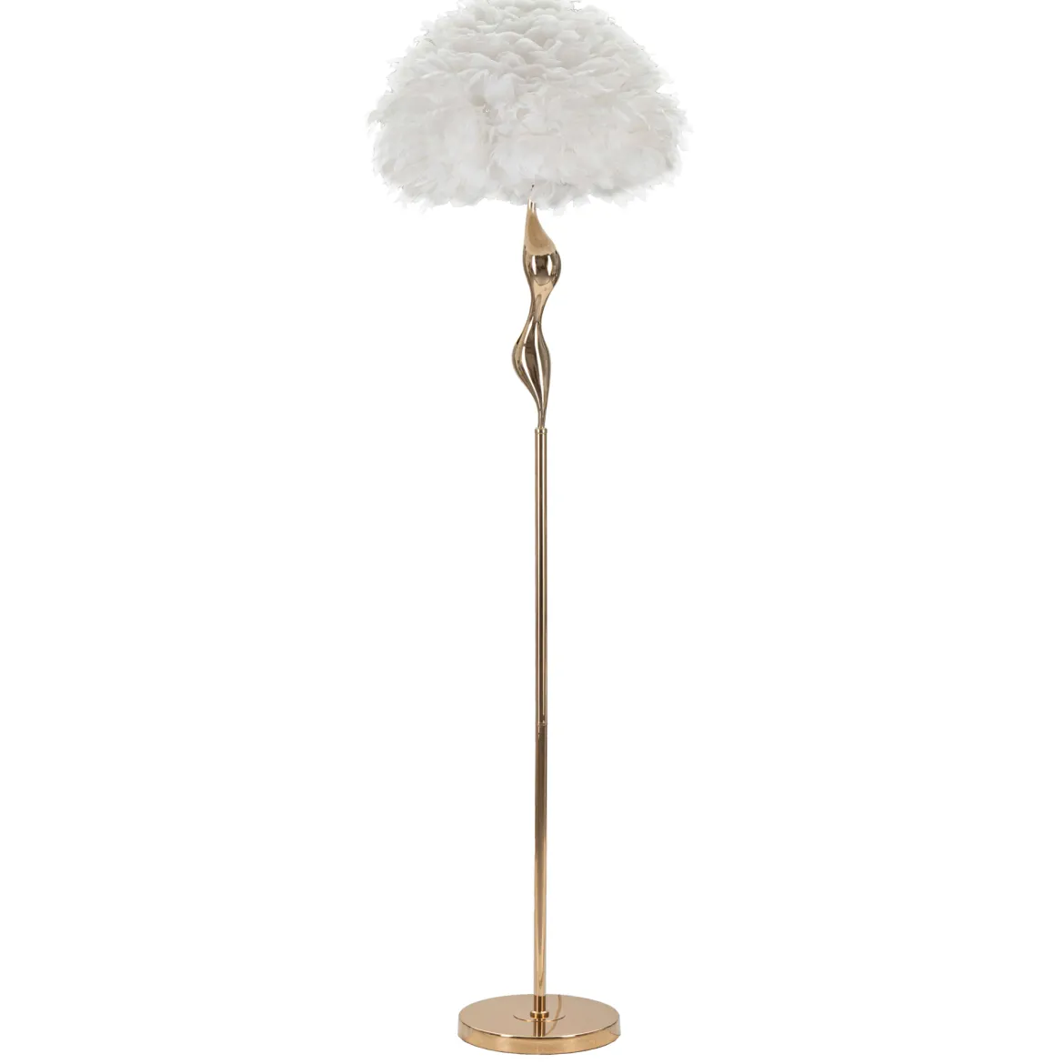 Lampada da Terra Bianco oro Necessarie 3 Lampadine Attacco e14, Interruttore Pedaliera - Kisoro