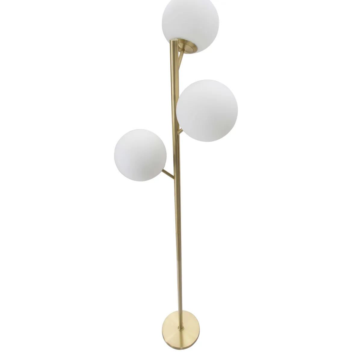 Lampada da Terra Bianco oro Necessarie 3 Lampadine Attacco e14, Interruttore Pedaliera - Kisoro