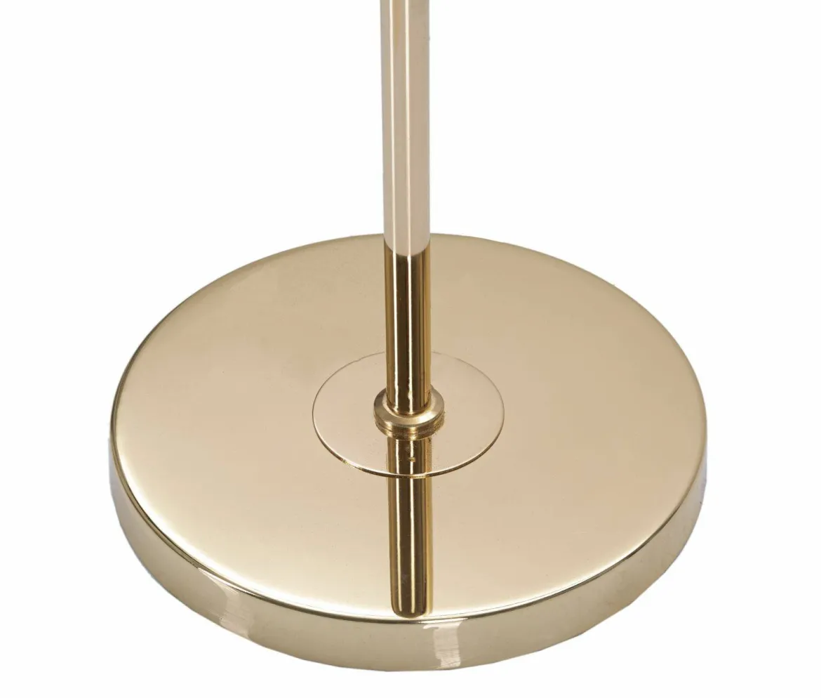 Lampada da terra Inchiostro, 40x40 h161 cm, Bianco e Oro