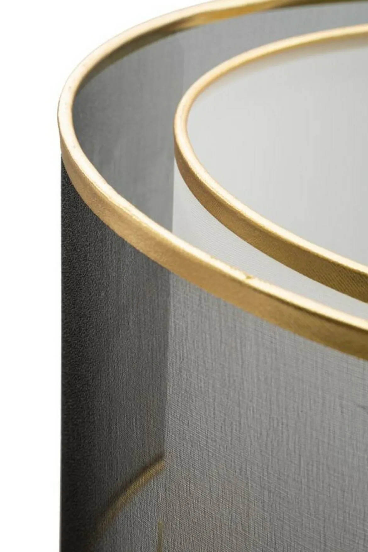 Lampada da terra Marouflage, 35x35 h153 cm, Nero e Oro