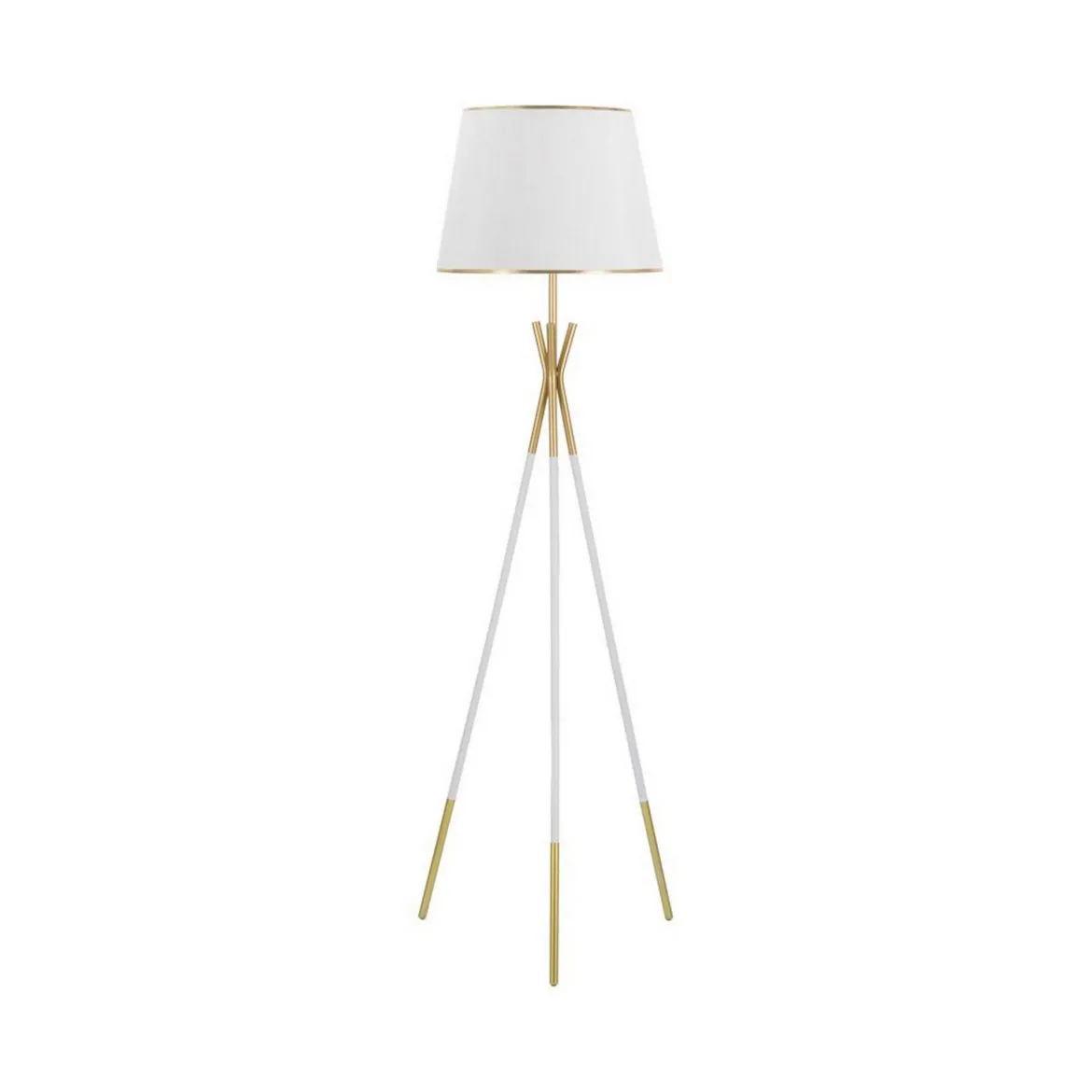 Lampada da terra Murales, 61x61 h154 cm, Bianco e Oro