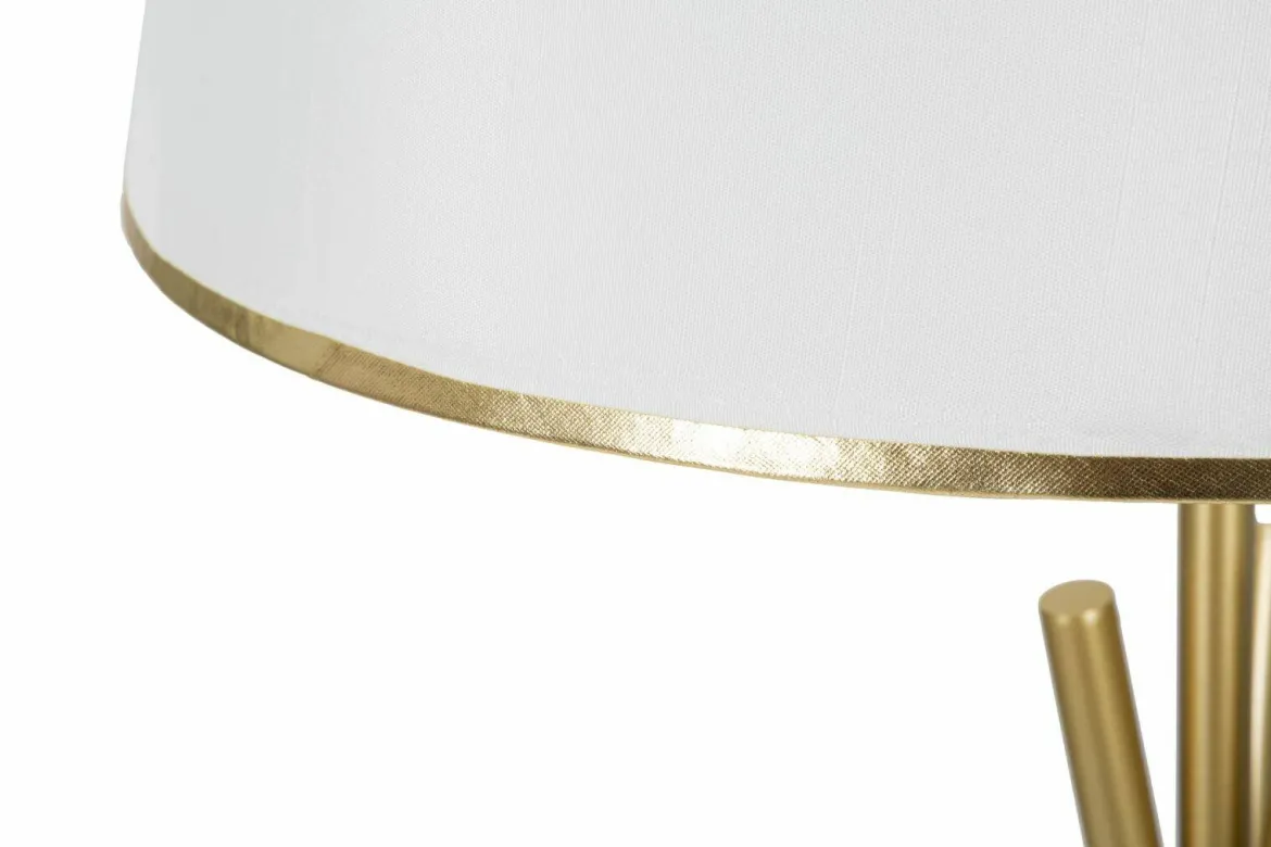 Lampada da terra Murales, 61x61 h154 cm, Bianco e Oro