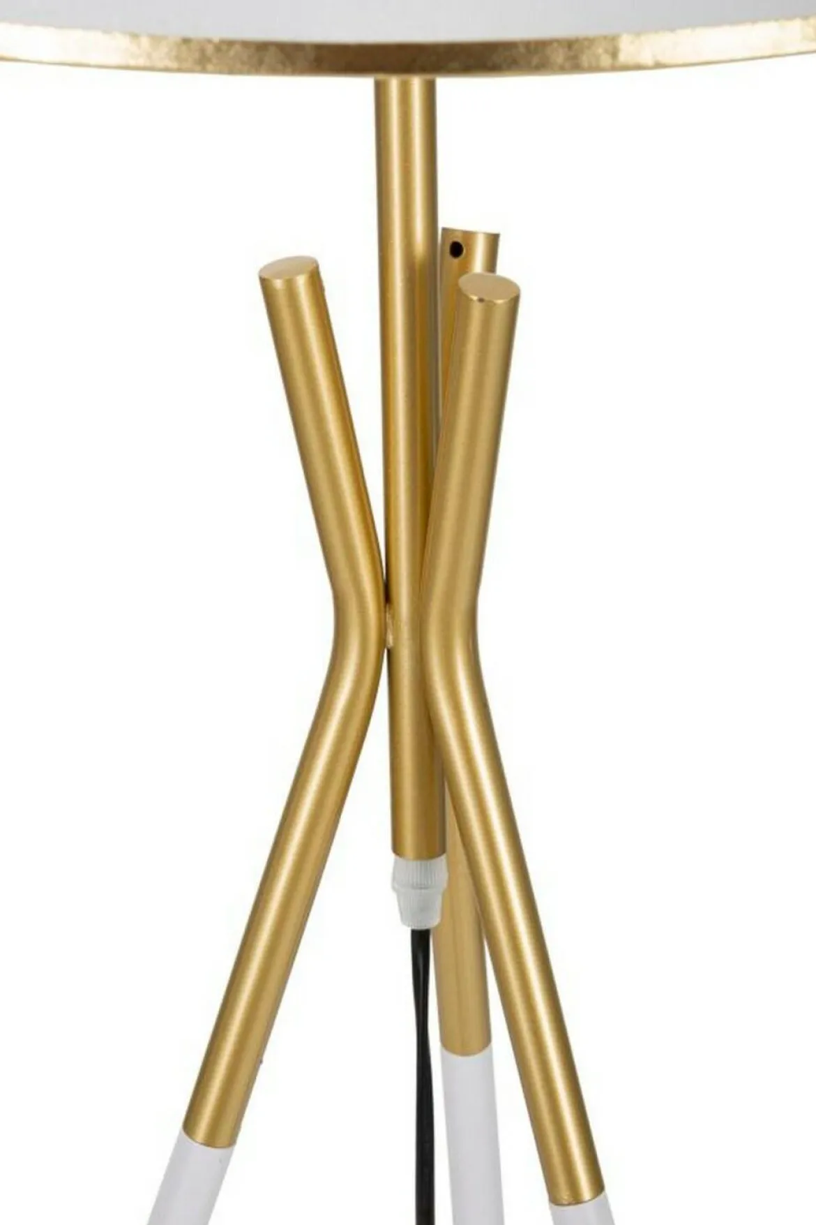 Lampada da terra Murales, 61x61 h154 cm, Bianco e Oro