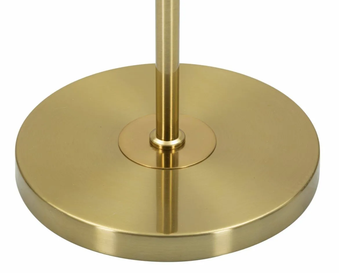Lampada da terra Telero, 40x40 h151 cm, Bianco e Oro