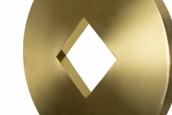 Lampada da terra Telero, 40x40 h151 cm, Bianco e Oro