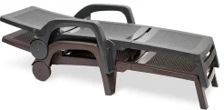 Lettino prendisole Abbie, 190x46h70 cm, Antracite