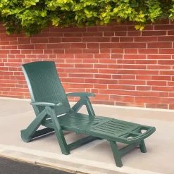 Lettino prendisole Adam, Cm 195x72h101, Verde