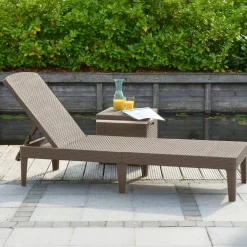 Lettino prendisole Glace, 188x58 h29 cm, Tortora
