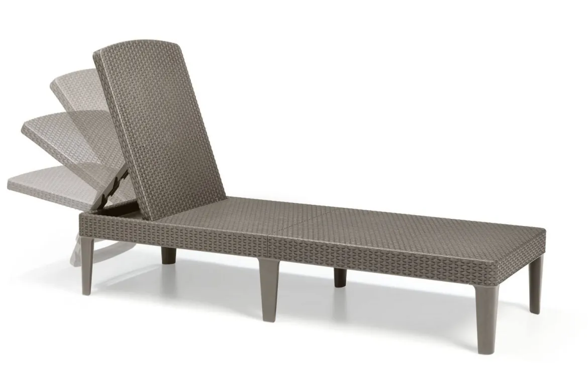 Lettino prendisole Glace, 188x58 h29 cm, Tortora