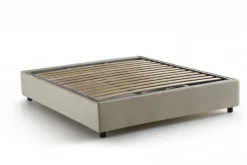 Letto alla francese compatto beige 155x205cm - Attilino