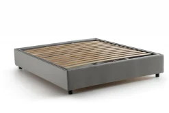 Letto alla francese contenitore grigio 155x205cm - Arto