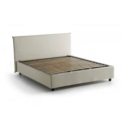 Letto alla francese design beige 155x215cm - Alvacus