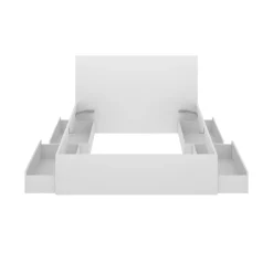Letto alla francese design bianco 195x149cm - Casimir