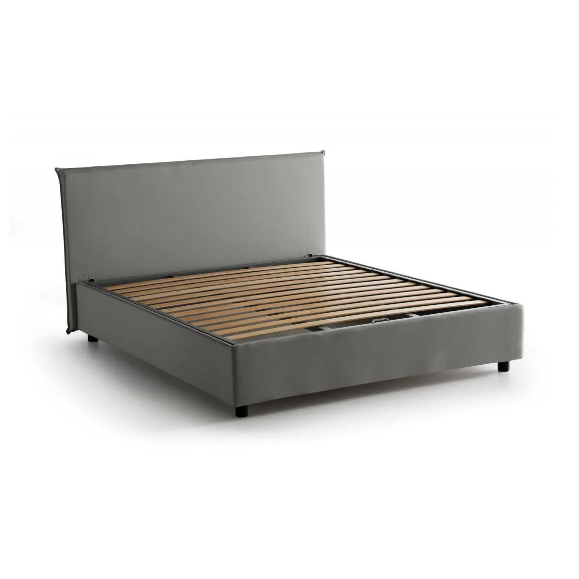 Letto alla francese design grigio 155x205cm - Angelic