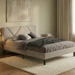 Letto alla francese design tortora 149x204cm - Ikelos